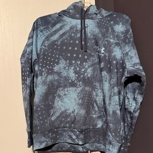 Under Armour Men's Star Patterned Hoodie - Black and Blue